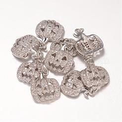 Ciondoli di halloween in ottone cubic zirconia&nbsp;ZIRC-K026-06P-NR