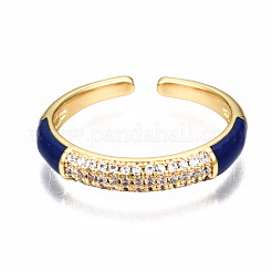 Anneaux de manchette en laiton micro pave zircone cubique&nbsp;RJEW-N035-017-NF
