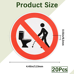 PVC-Aufkleber mit Aufschrift „Nicht pinkeln“&nbsp;AJEW-WH20006-101B