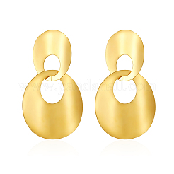 Eleganti orecchini pendenti ovali in acciaio inossidabile&nbsp;WF4501