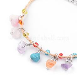 Braccialetti di fascino pietra mista&nbsp;BJEW-Q681-12