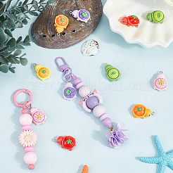 12pcs 6 couleurs pendentifs en résine opaque&nbsp;CRES-SC0003-30