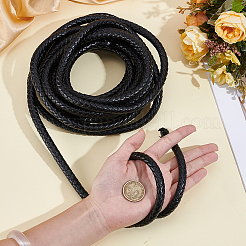 Cordino per gioielli in pelle PU intrecciata rotonda da 5 m&nbsp;OCOR-GF0005-92D