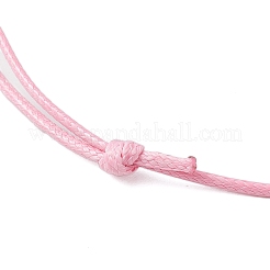 5 collier en cordon de polyester ciré réglable de 5 couleurs&nbsp;AJEW-JB01309-02