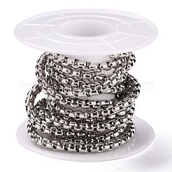 Chaînes de boîtes en laiton faites à la main peintes à la bombe écologiques&nbsp;KK-J276-17-P22