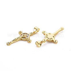 Ottone micro spianare pendenti zirconi&nbsp;X-KK-Q252-088-NF