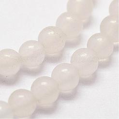 Chapelets de perles de jade blanche naturelle&nbsp;G-N0190-09-2mm