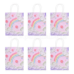 6 sac cadeau en papier imprimé de fleurs&nbsp;ABAG-TADJ0001-08B