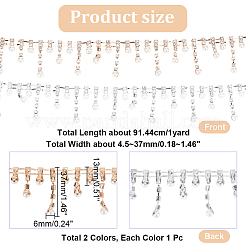 2 Yards 2 Farben Strass-Cup-Ketten&nbsp;CH-WR0001-02