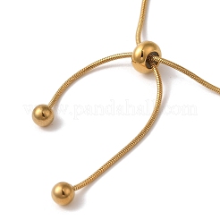 304 Edelstahl runde Schlangenkette Lasso-Halsketten&nbsp;NJEW-Z048-01G