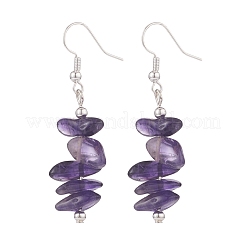 Natürliches Amethyst-Chips-Perlen-Schmuckset&nbsp;SJEW-JS01232-03