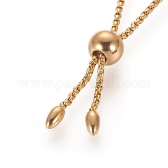 Pulseras bolo de acero inoxidable 304&nbsp;BJEW-E371-03G