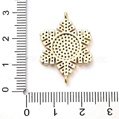 Messing Micro Pave klare Zirkonia Schneeflocke Verbindungsstück Charms&nbsp;KK-L229-078G