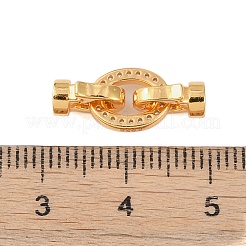 925 Faltschließe aus klarem Zirkonia in Mikropavé-Optik aus Sterlingsilber&nbsp;STER-P060-45G