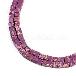 Fili di perle di regalite naturale tinta/diaspro imperiale/diaspro sedimentario marino&nbsp;G-B129-A04-01