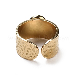 Ionenplattierung (IP) 304 Edelstahl breite Band offene Manschettenringe&nbsp;RJEW-F167-06G-06