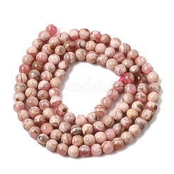 Rotonde fili di perline Rodocrosite naturale&nbsp;G-F289-21-4mm-01