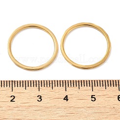 Anelli a fascia liscia in acciaio inossidabile 304 placcati ioni (ip)&nbsp;RJEW-I101-01A-G