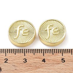 Perline di ottone ecocompatibili con placcatura a cremagliera&nbsp;KK-Z036-02B-G