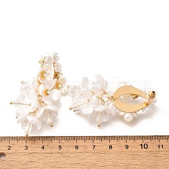 Orecchini pendenti in lega e 925 in argento sterling e acrilico&nbsp;EJEW-Q013-07A