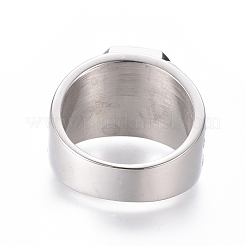 304 Edelstahl-Breitbandringe&nbsp;RJEW-D073-15-P