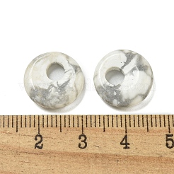 Natürliche Howlith Donut/Pi-Scheiben-Anhänger&nbsp;G-G142-02N
