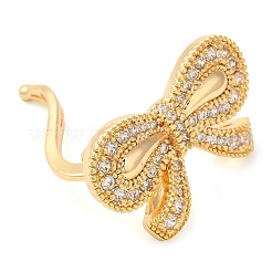 Fermoirs repliables en laiton micro pave zircone cubique transparente&nbsp;KK-G505-29G
