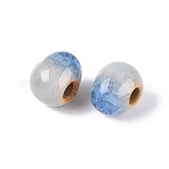 Perles de porcelaine de craquements main&nbsp;PORC-Q008-06B-09