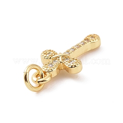 Colgante micropavé cubic zirconia de latón&nbsp;KK-C012-49G