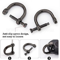 2 Stück D-Ring-Ankerschäkelverschlüsse aus Edelstahl 304&nbsp;STAS-CA0001-56B