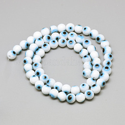 Handgemachte lampwork bösen Blick Perlen Stränge&nbsp;X-LAMP-R140-4mm-01