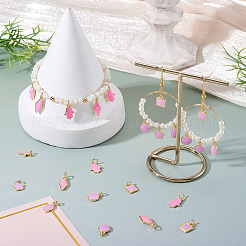 Encantos de esmalte de latón 21pcs 7 estilos&nbsp;KK-TA0003-19B