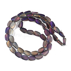 Chapelets de perles en verre électroplaqué&nbsp;EGLA-C009-01B-FR05