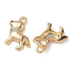 Breloques en laiton avec zircone cubique de micro pave&nbsp;KK-D261-08G