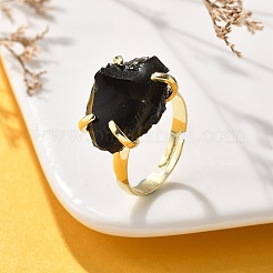 Natürliche Obsidian-Fingerringe&nbsp;RJEW-B122-01G-03