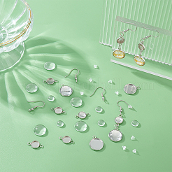 Kit per la creazione di orecchini a goccia rotondi piatti fai da te&nbsp;DIY-DC0001-34