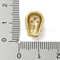 Perle di zirconi cubici trasparenti in micro pavè di ottone&nbsp;ZIRC-P119-19G-01