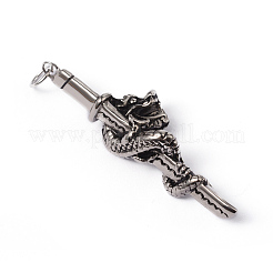 Pendentifs de grande taille en acier inoxydable chirurgical 316&nbsp;STAS-L184-024