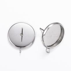 Supports de boucles d'oreilles à tige en acier inoxydable 304 anti-ternissement&nbsp;STAS-H380-A-13P