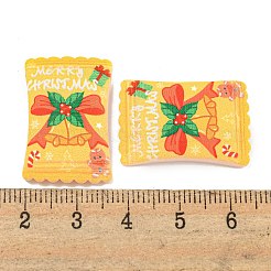 Cabujones decodificados de resina opaca con tema navideño&nbsp;CRES-B022-03E