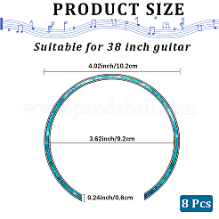 Wasserdichter PVC-Blumenmuster-Klassikgitarren-Schalllochring-Mundradaufkleber&nbsp;DIY-WH20058-13B