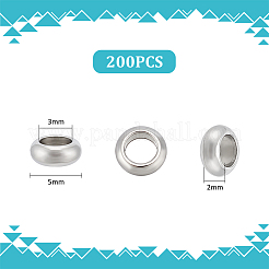 200 Stück Ring 304 Edelstahl Abstandsperlen&nbsp;STAS-UN0058-87B-P