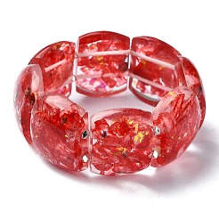 Braccialetti elasticizzati in selenite naturale tinta e opale sintetico&nbsp;BJEW-G702-07D