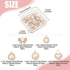 25 Stück 5 Stile Legierung Strass Charms&nbsp;FIND-FS0003-53