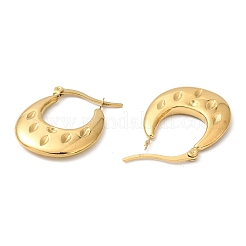 Boucles d'oreilles créoles en acier inoxydable 304 avec placage ionique (IP)&nbsp;EJEW-Z028-13G
