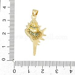 Pendentifs en laiton micro pavé de zircons cubiques bleu ciel&nbsp;CU-CBA4A93-01H-G