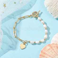 Armbänder aus natürlichen Süßwasser-Zuchtperlen&nbsp;BJEW-JB10193