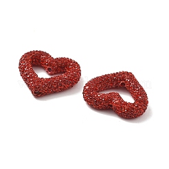 Herzförmige Polymer Clay Strassperlen&nbsp;CLAY-NH0001-09A-10