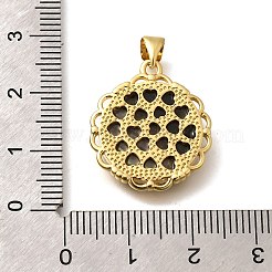 Pendentifs en laiton sculptés en coquillage naturel&nbsp;KK-Z091-06G-01