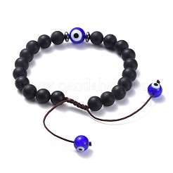 Verstellbare geflochtene Perlenarmbänder aus Nylonfaden&nbsp;BJEW-JB04466-02
